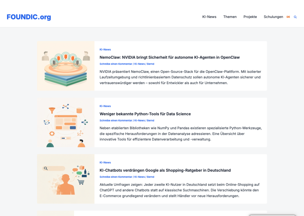 Bild 9 - Frontend Ergebnis erster Zwischenstand