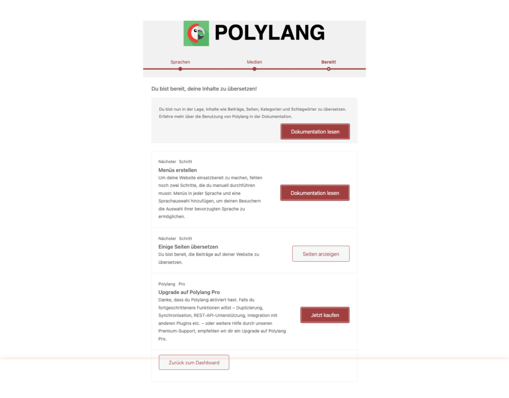 Bild 5 - Wizard Bereit